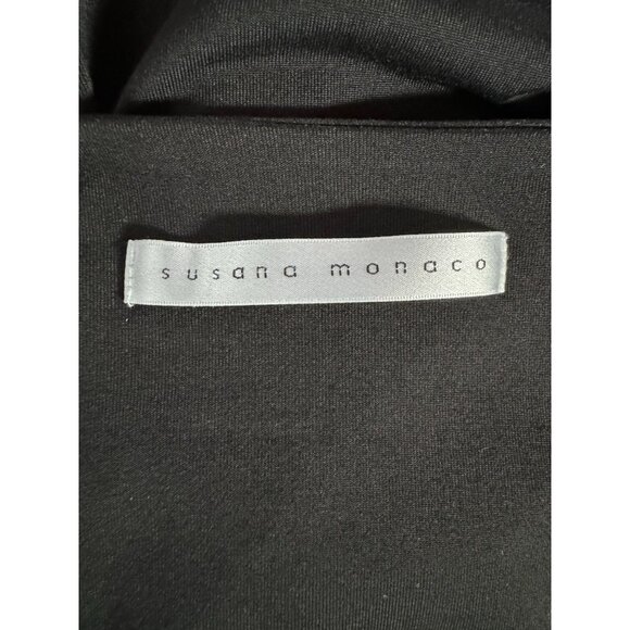 Susana Monaco Womens Black Ruffle Bell Sleeve Top XS - Picture 6 of 16